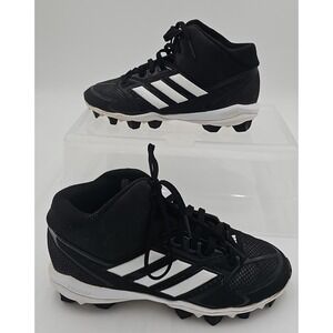 ADIDAS Bounce Baseball/Football/Soccer Cleats Black/White Unisex Sz 3.5 KIDS